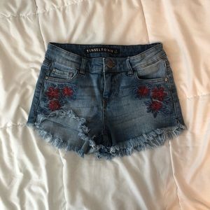 Floral Jean Shorts